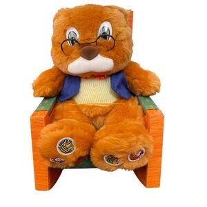 Read To Me Again Grandpa Teddy Bear Plush Vintage 1999 Interactive Stuffed Toy